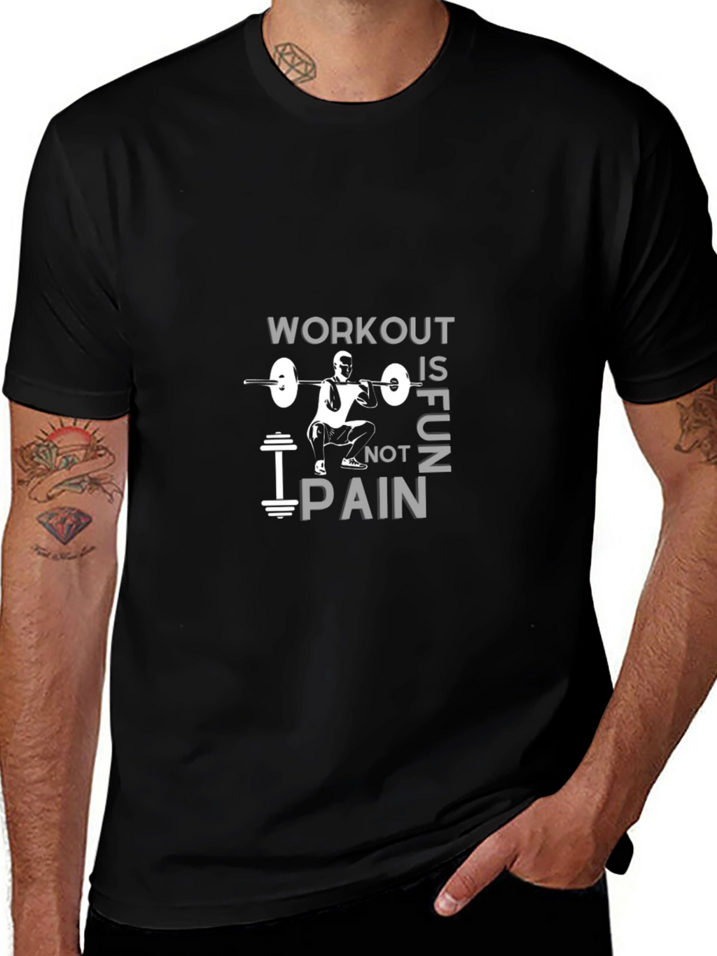 Workout is Fun Not Pain Gym T-Shirt