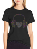 Music Lovers T-Shirt - Headphones Heart