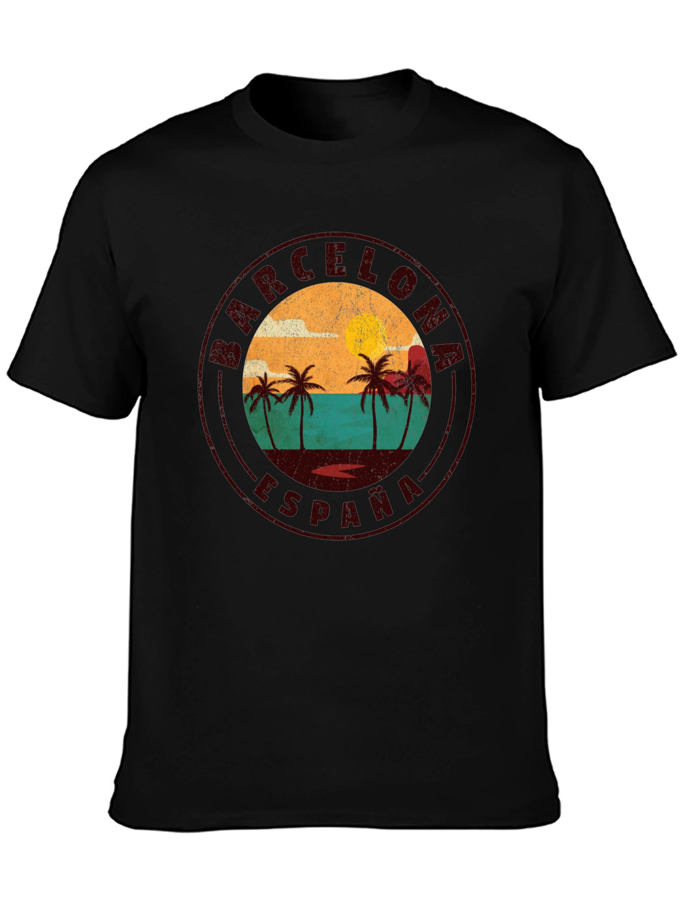 Barcelona España Graphic T-Shirt - Retro Beach Design