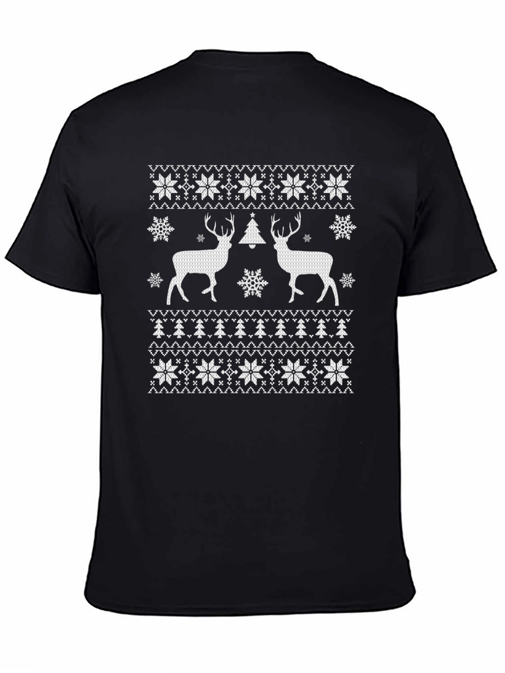 Holiday Deer Christmas Pattern T-Shirt