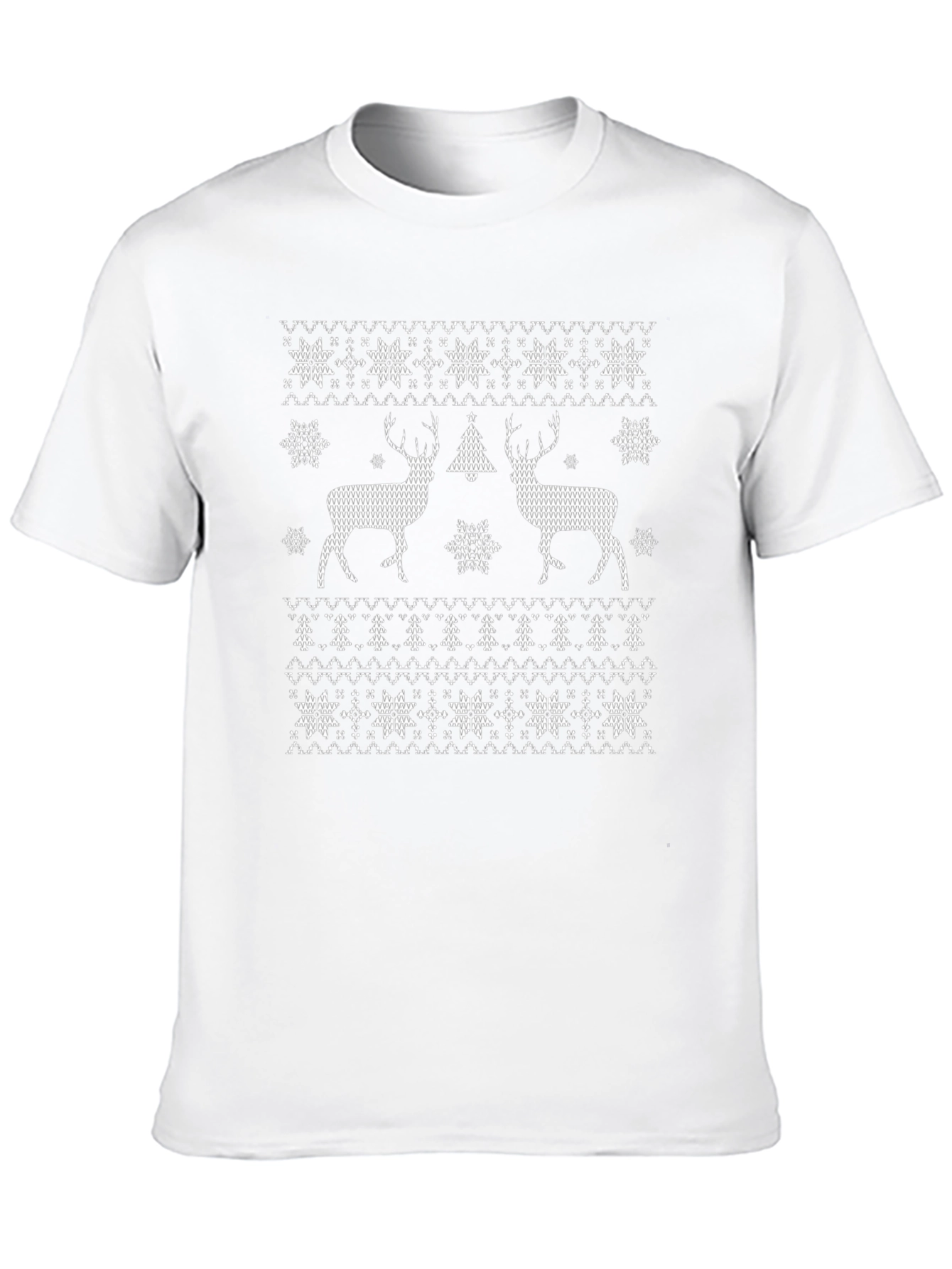Holiday Deer Christmas Pattern T-Shirt