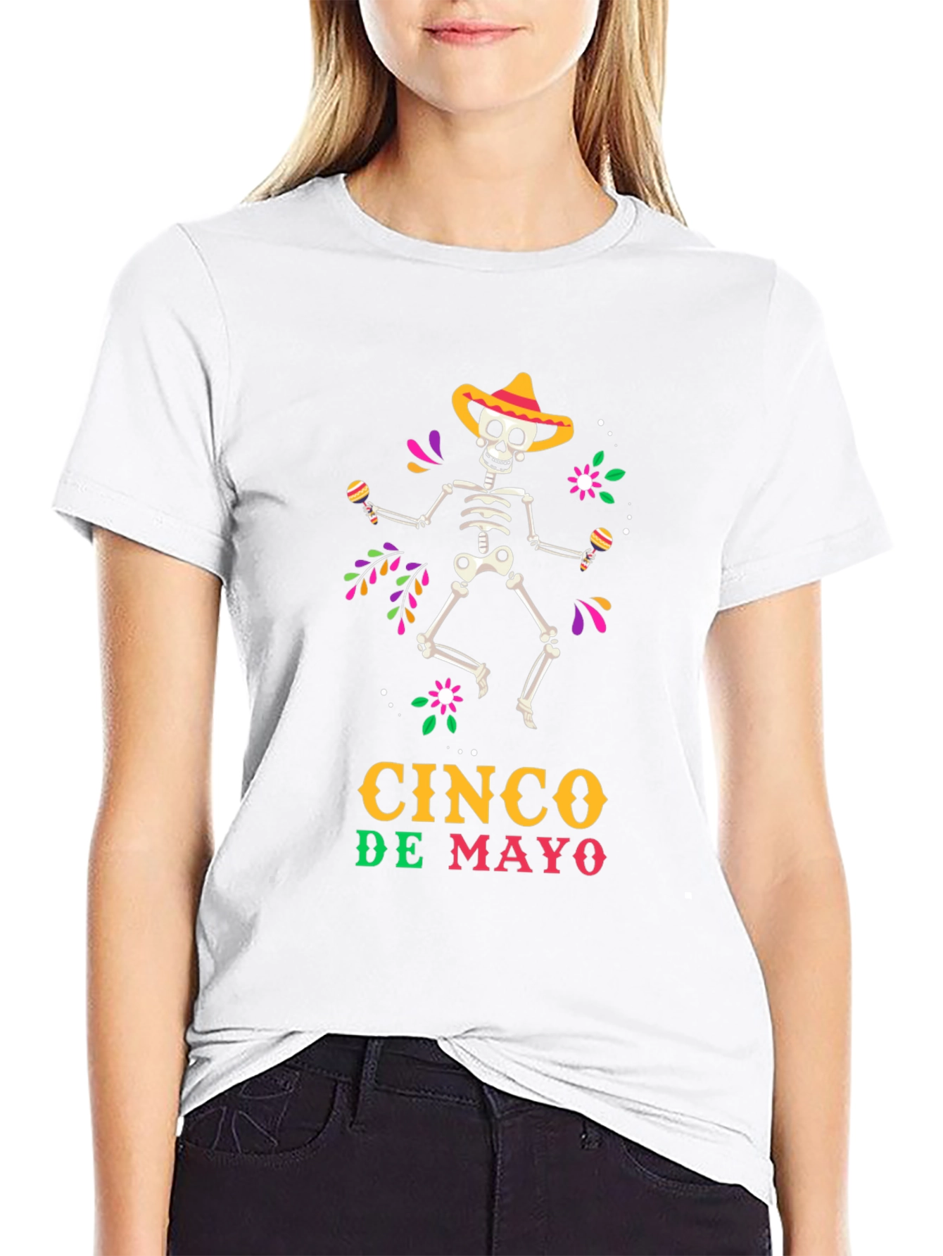 Cinco De Mayo Skeleton Graphic Tee