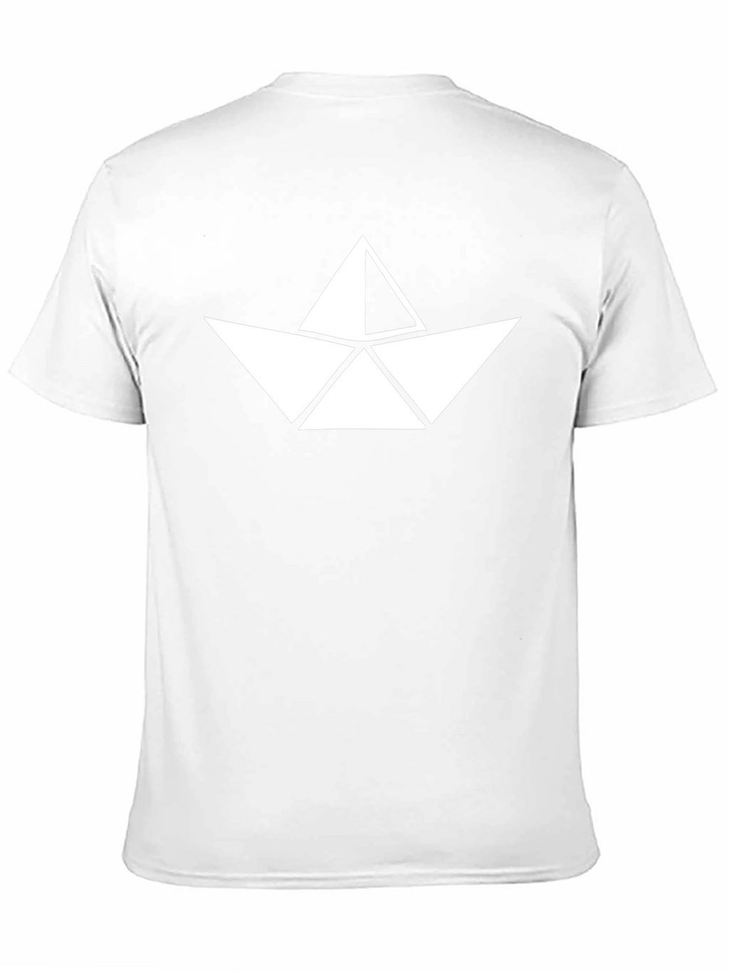Paper Boat Graphic Tee - Black Crew Neck