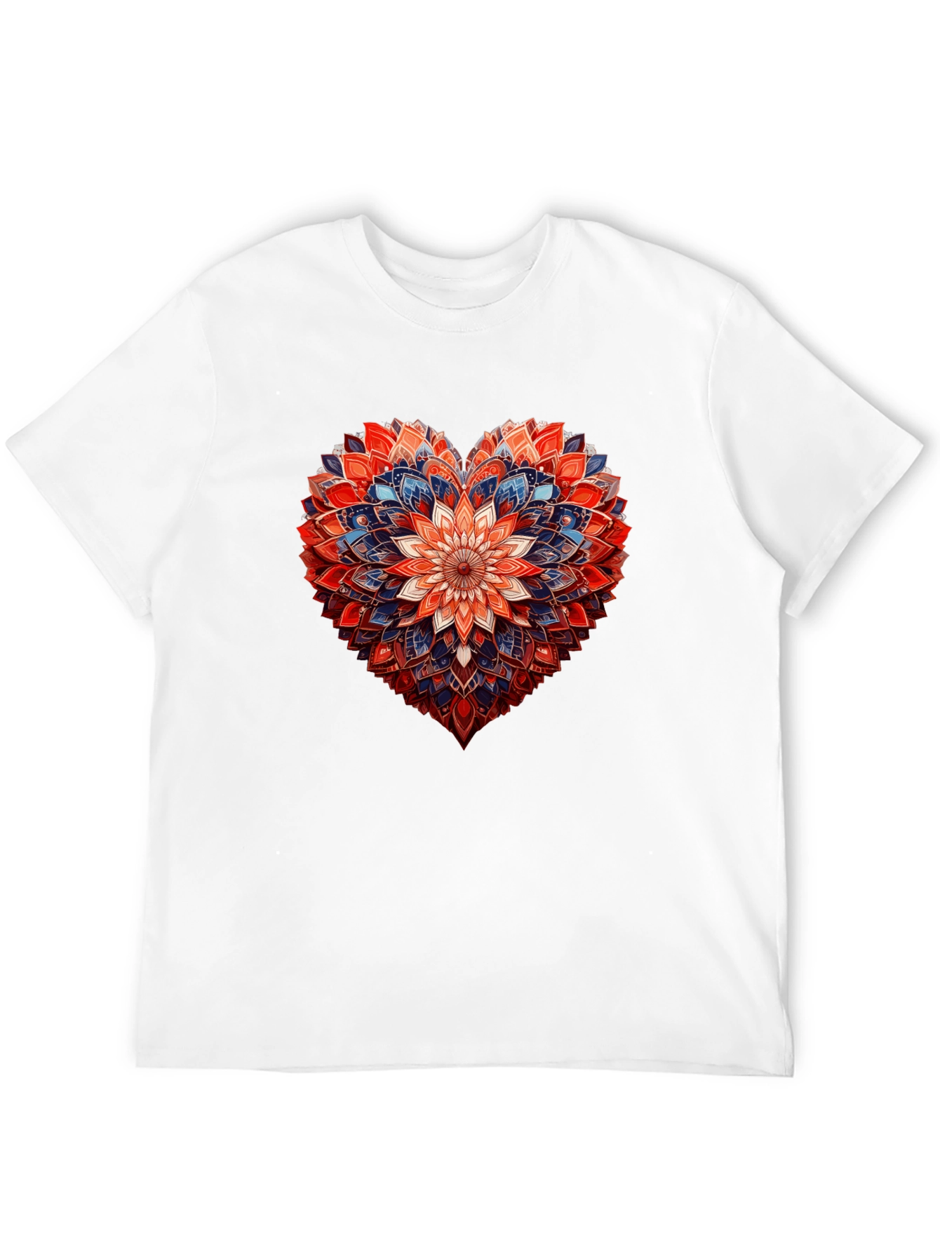 Floral Heart Graphic Black T-Shirt