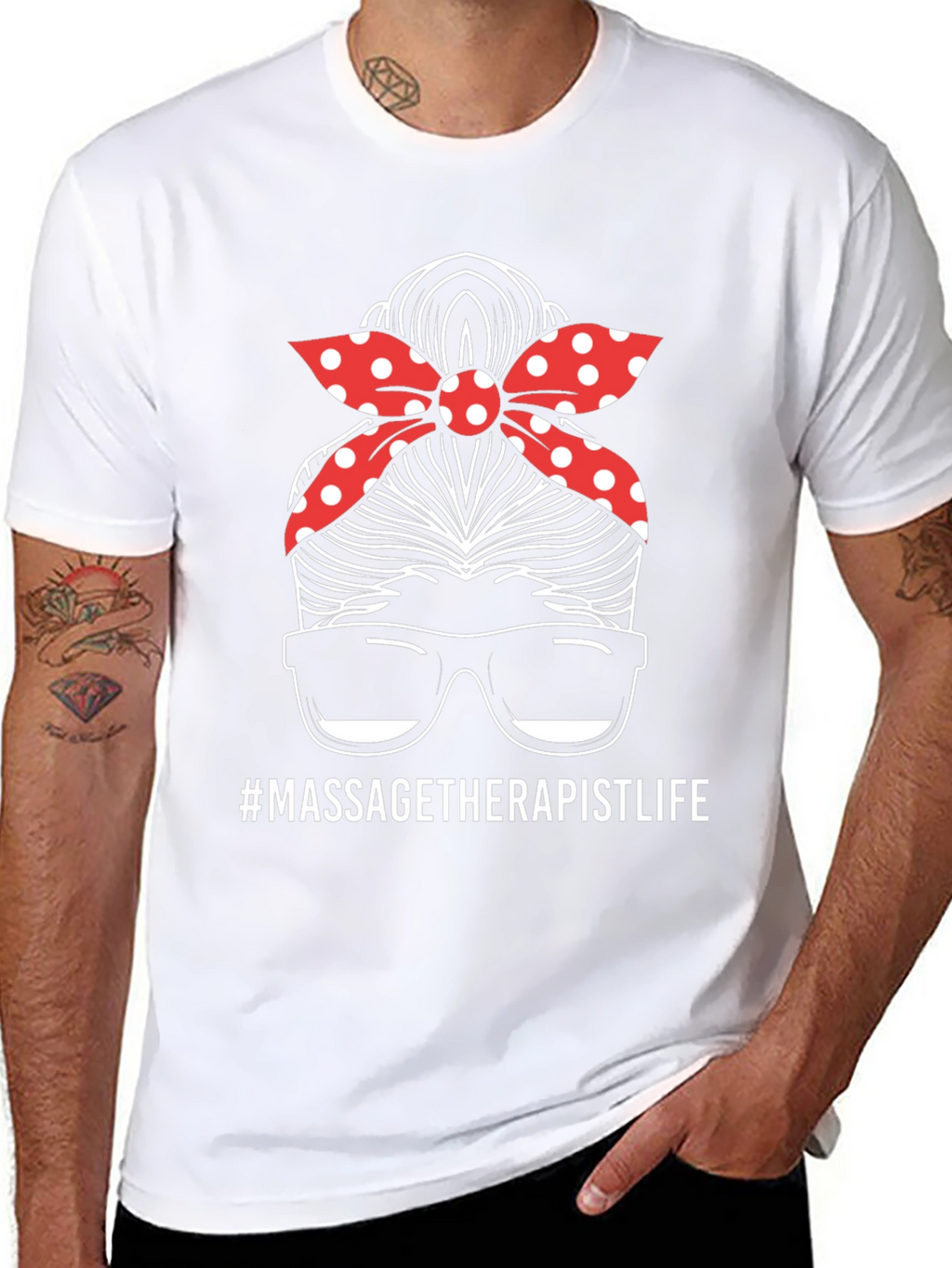 Massage Therapist Life Messy Bun T-Shirt