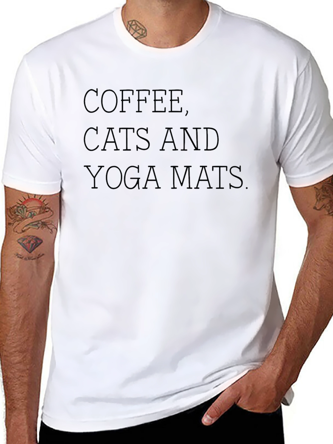 Coffee Cats and Yoga Mats T-Shirt