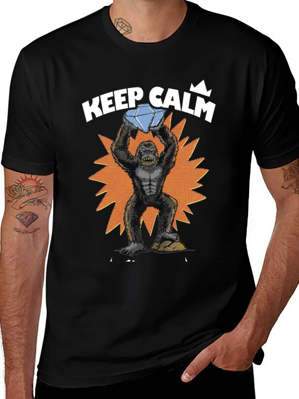 Keep Calm Diamond Gorilla Graphic Tee