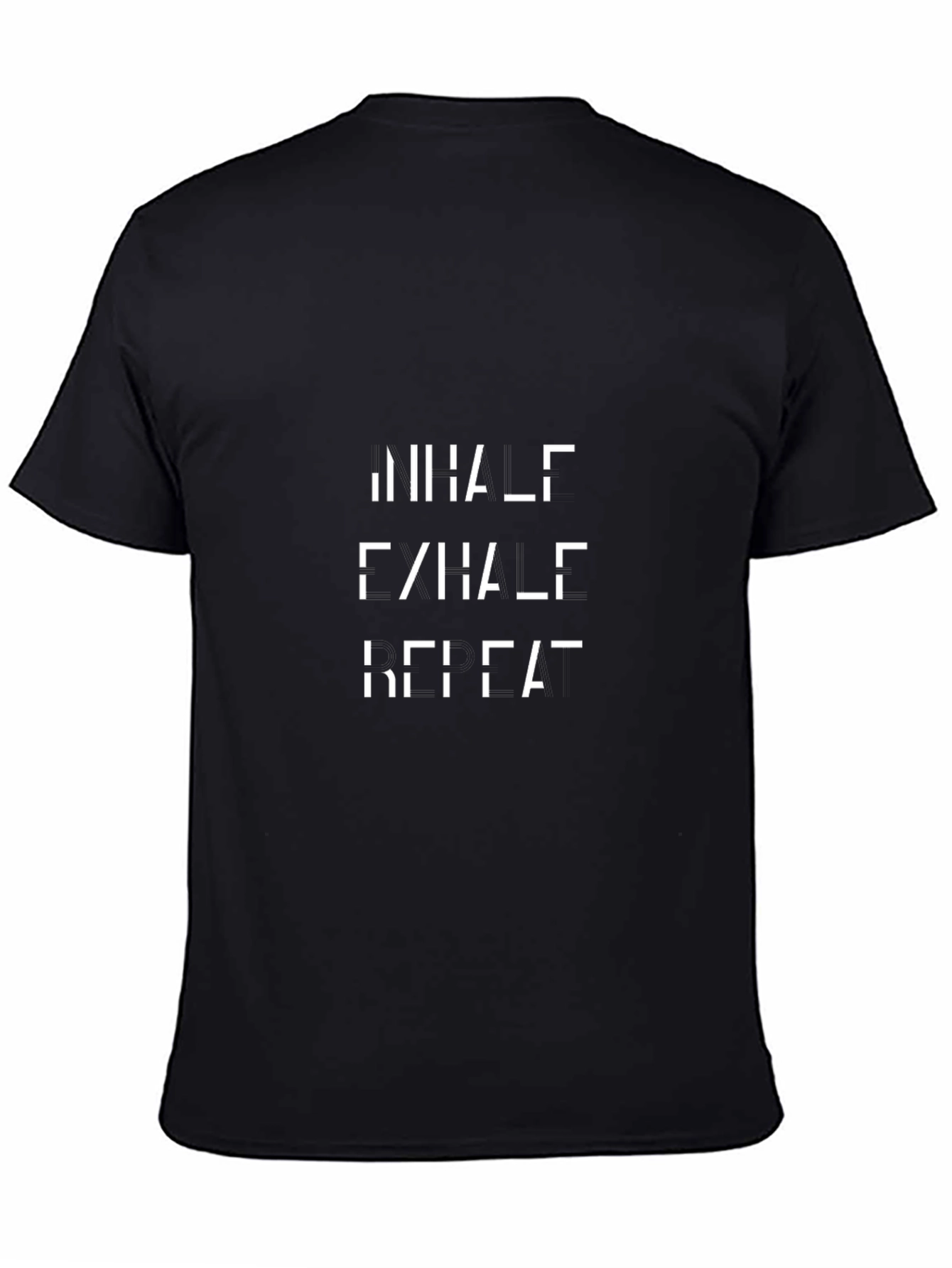 Minimalist Graphic Print T-Shirt - Black