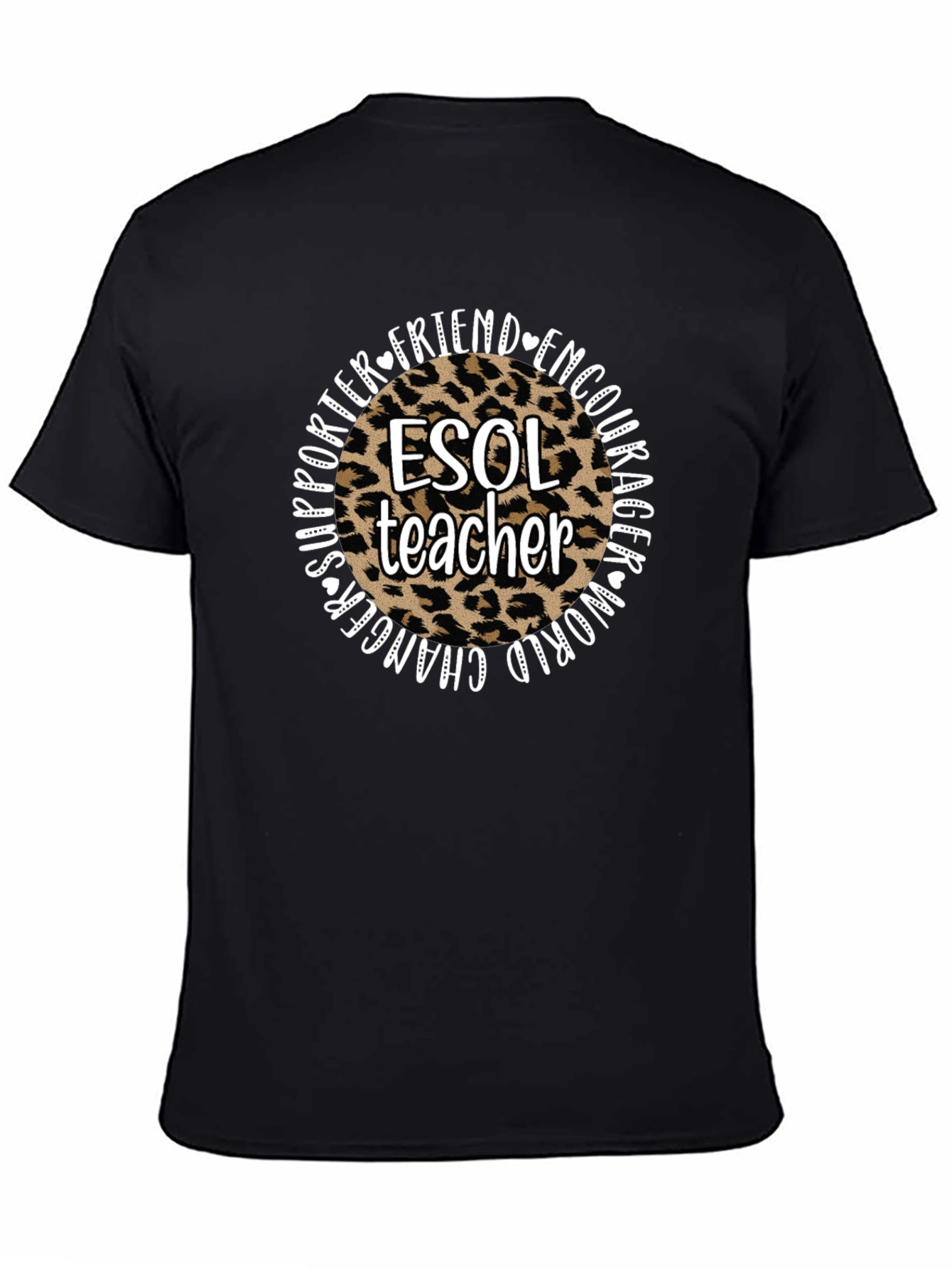 ESOL Teacher Leopard Print T-Shirt