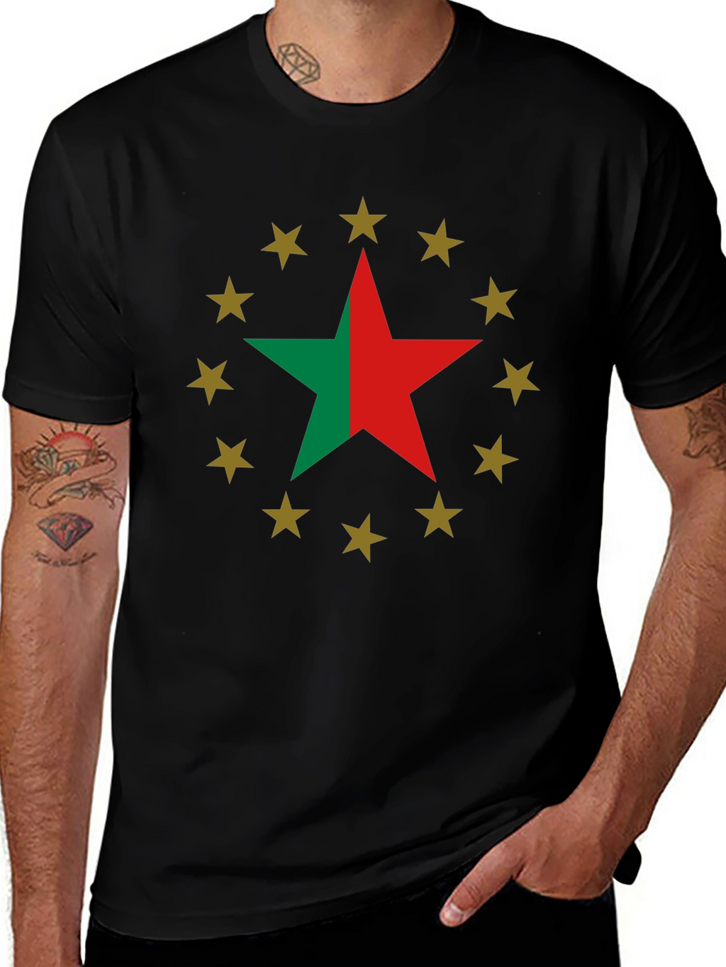 Star Circle Graphic T-Shirt