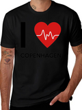 I Love Copenhagen T-Shirt - Heartbeat Design