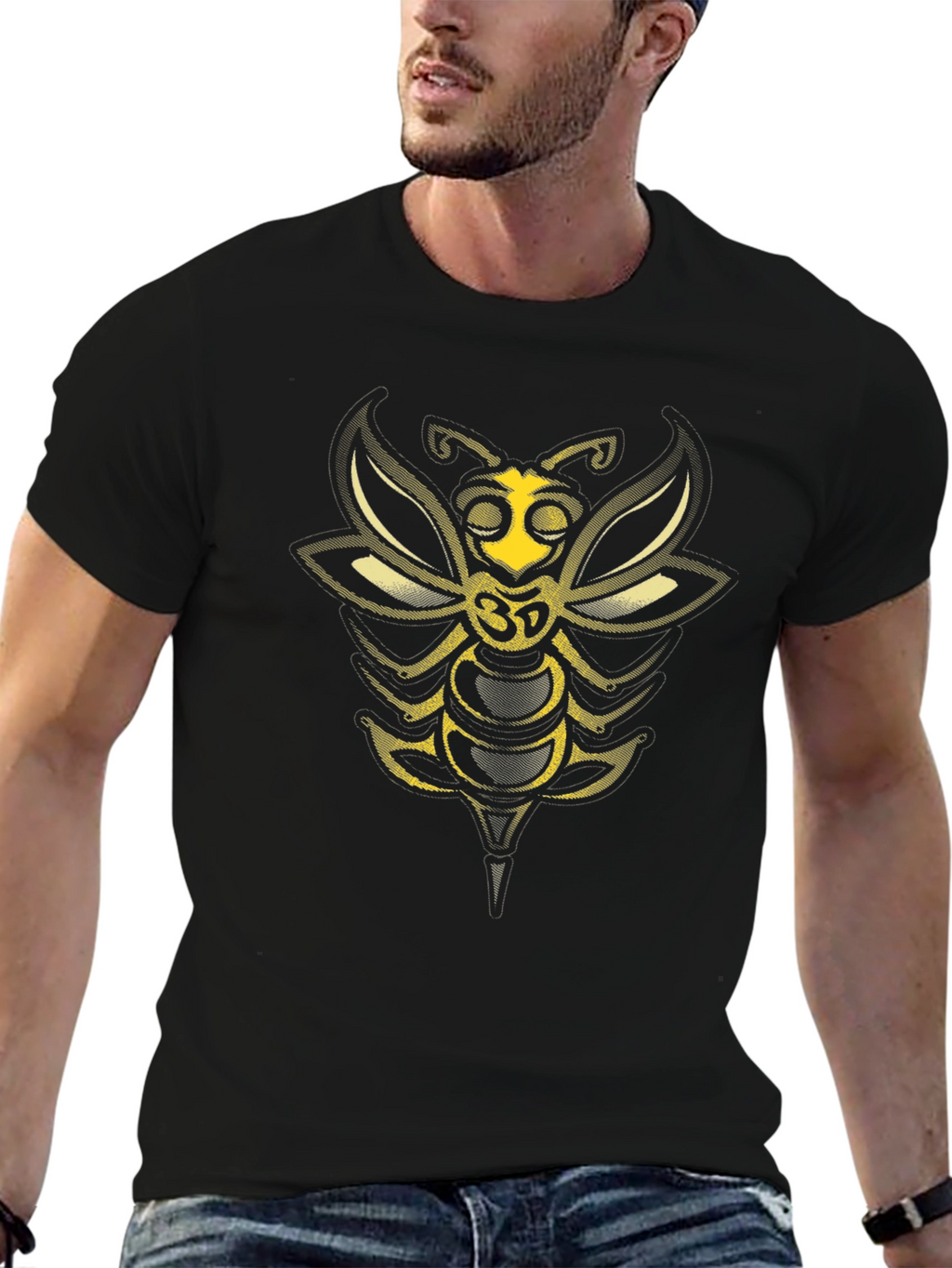 Wasp Graphic T-Shirt - Black Cotton Tee