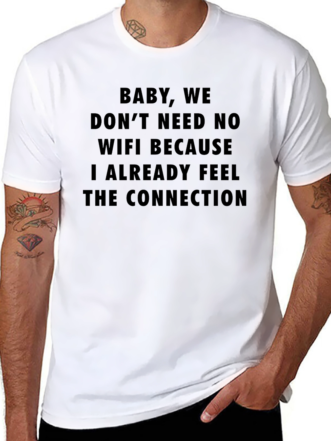 Funny Connection T-Shirt - No WiFi Needed!