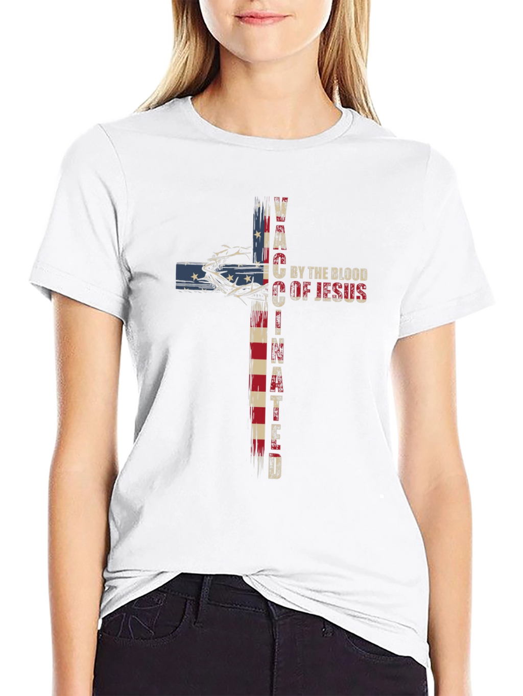 VACCI NATED Cross Graphic Tee
