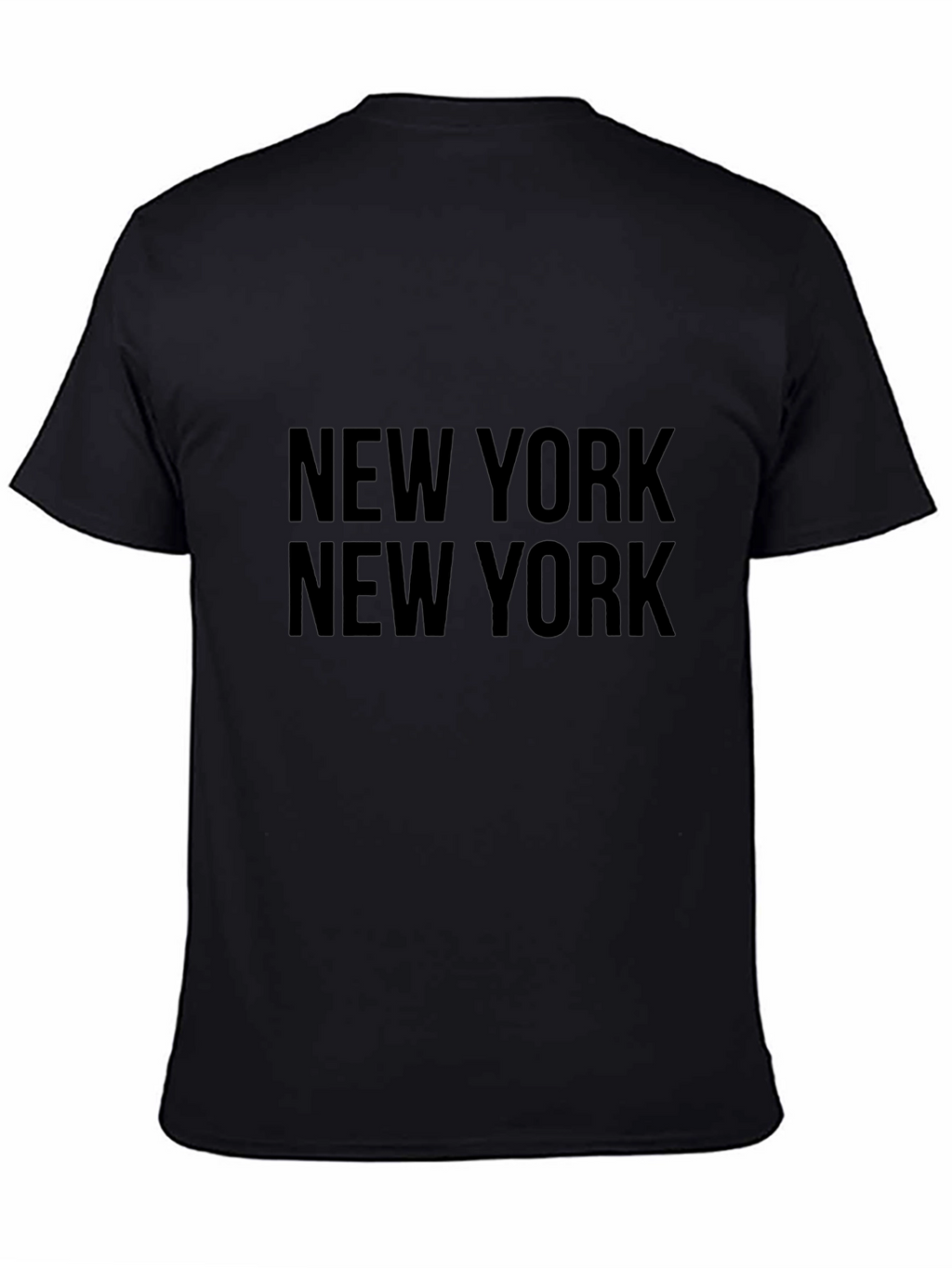 New York Text Print Black Graphic Tee