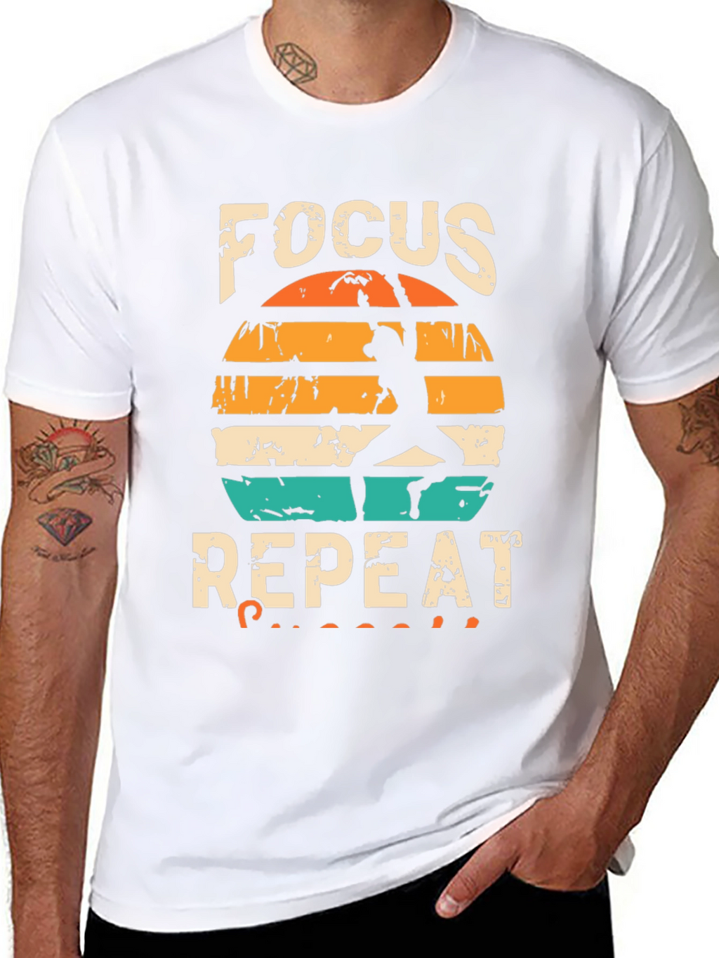 Focus Repeat Rock Climbing Graphic Tee