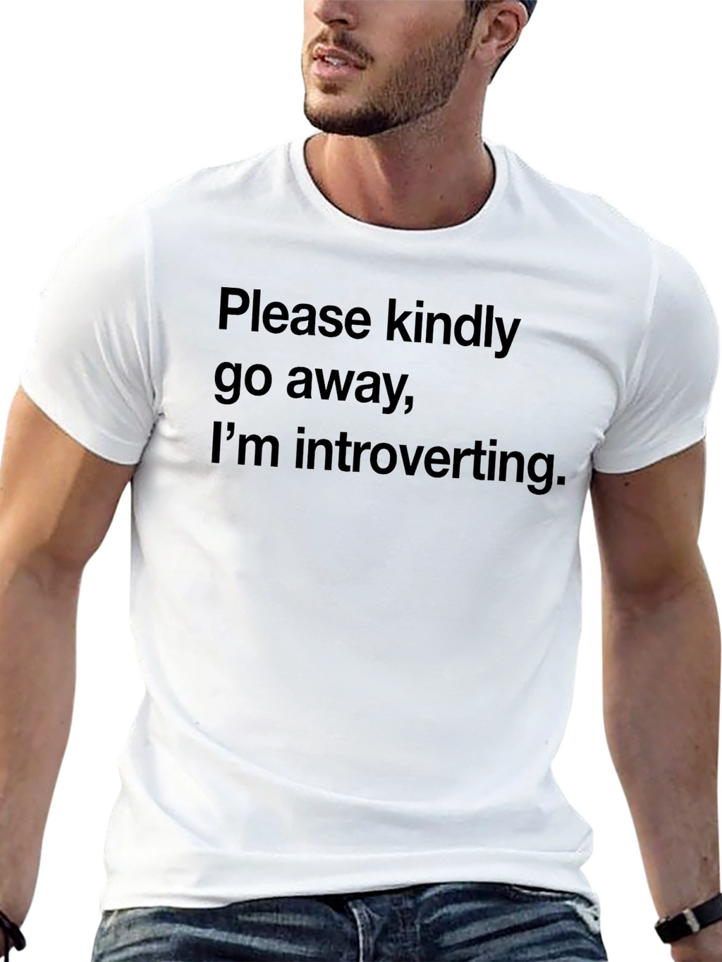 Introvert Humor Tee - Please Kindly Go Away