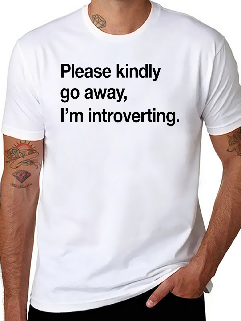 Introvert Humor Tee - Please Kindly Go Away