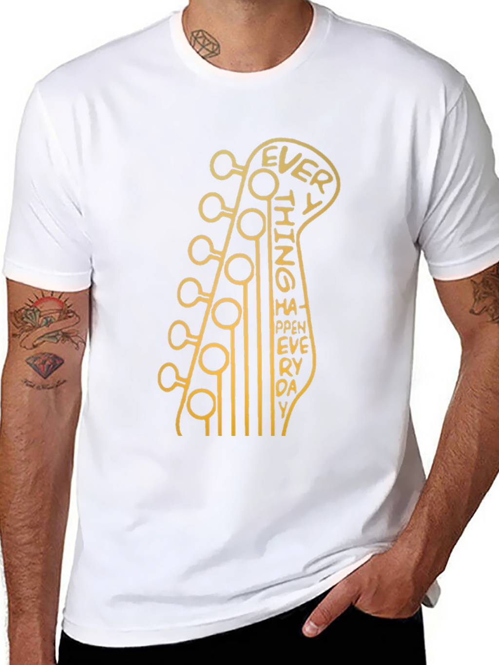 Everything Happens Everyday T-Shirt Guitar Graphic Tee