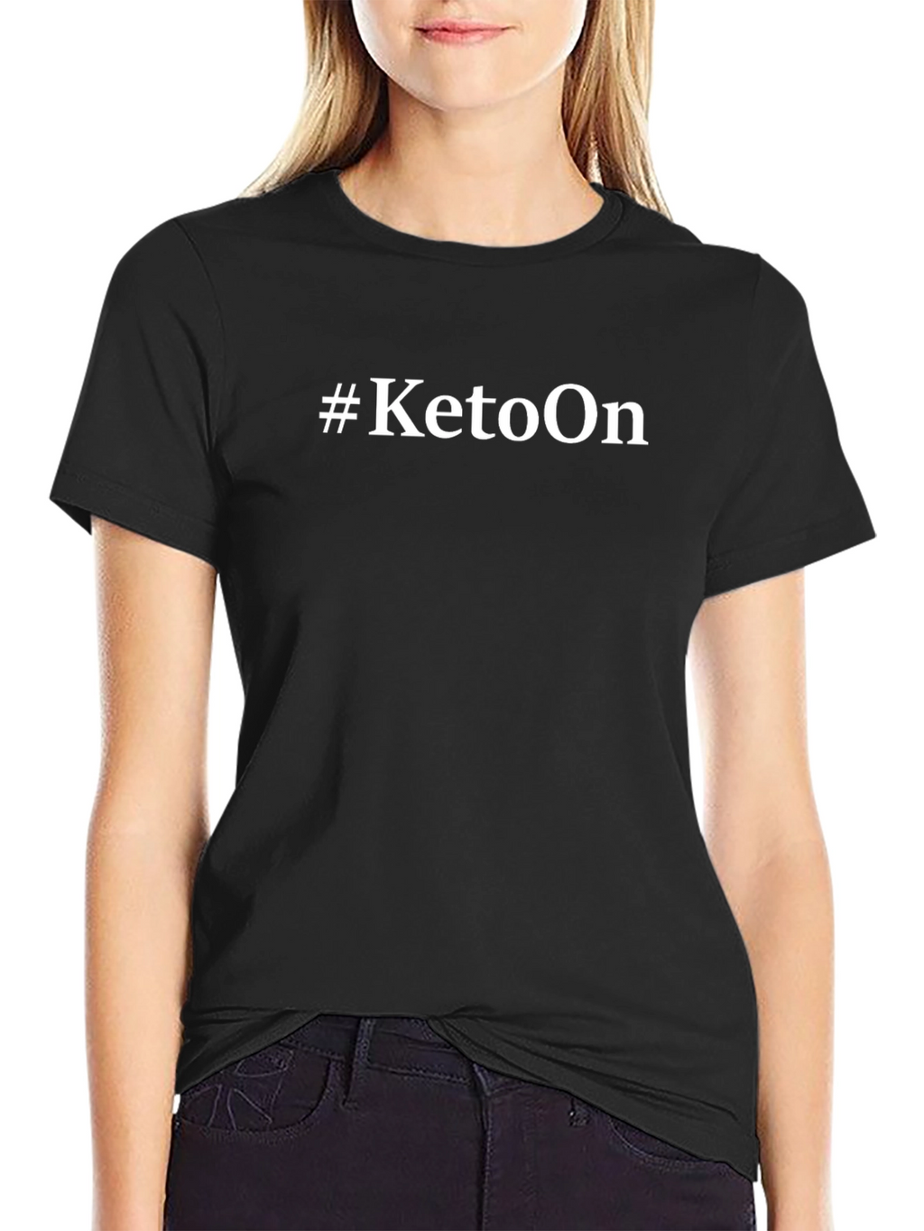 #KetoOn Black Crew Neck T-Shirt