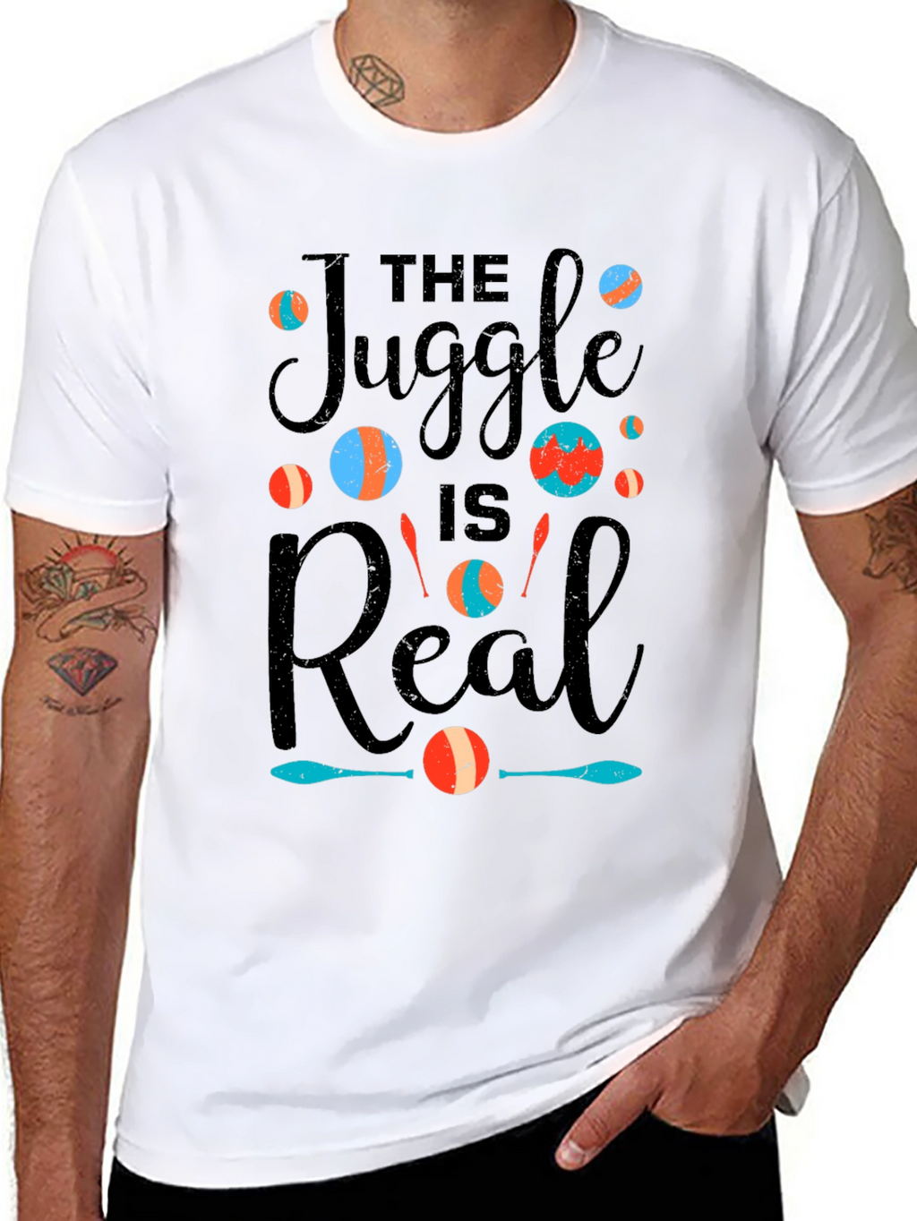 The Juggle is Real T-Shirt Juggling Design Tee