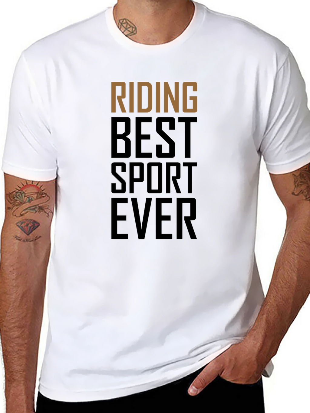 Riding Best Sport Ever Black Graphic Tee