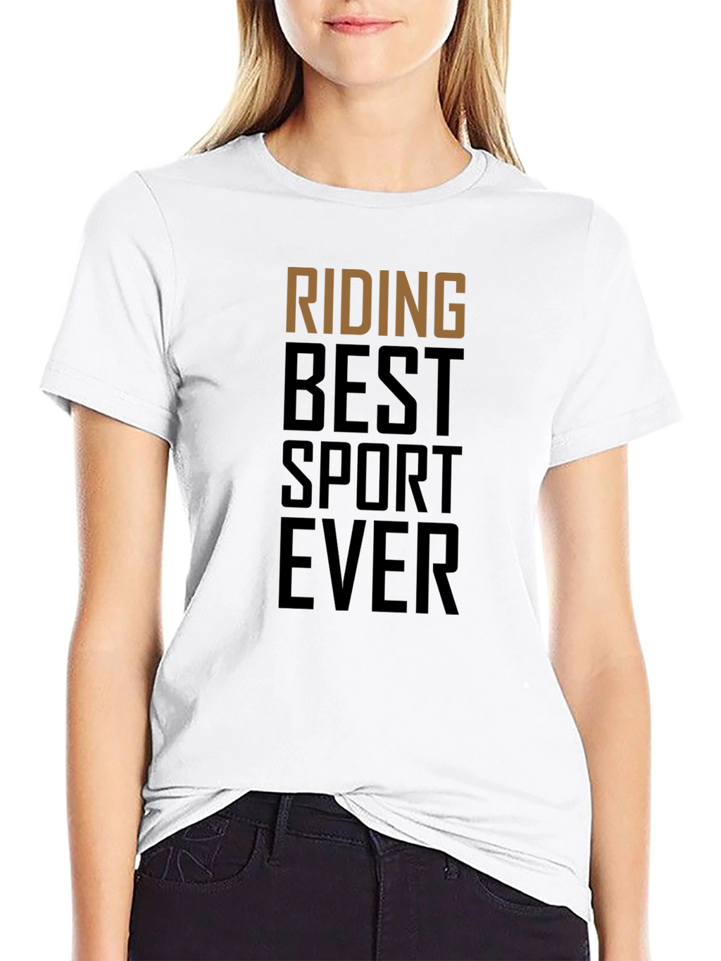 Riding Best Sport Ever Black Graphic Tee