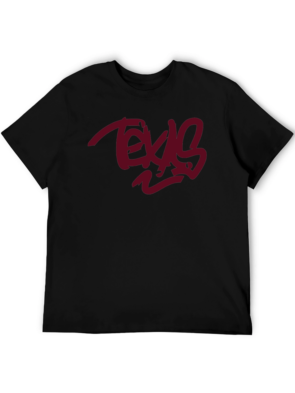 Texas Graphic Tee - Black Cotton Casual Wear