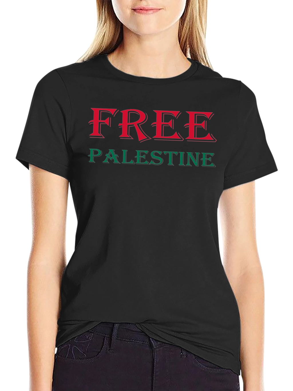 Free Palestine Graphic Tee - Black