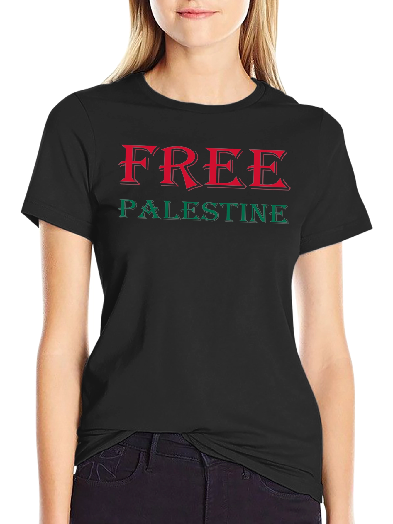 Free Palestine Graphic Tee - Black