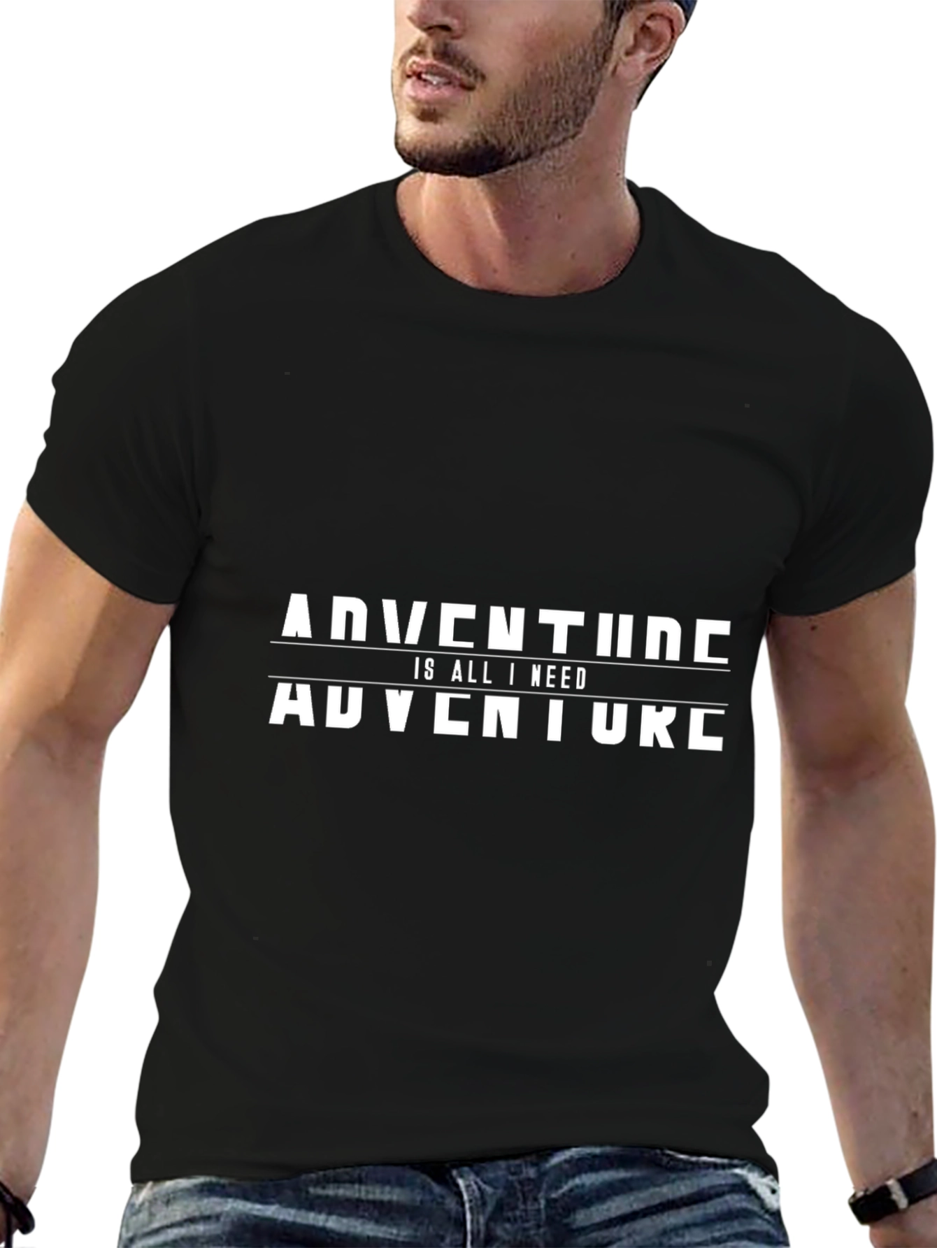 Adventure is All I Need Graphic Tee - Black