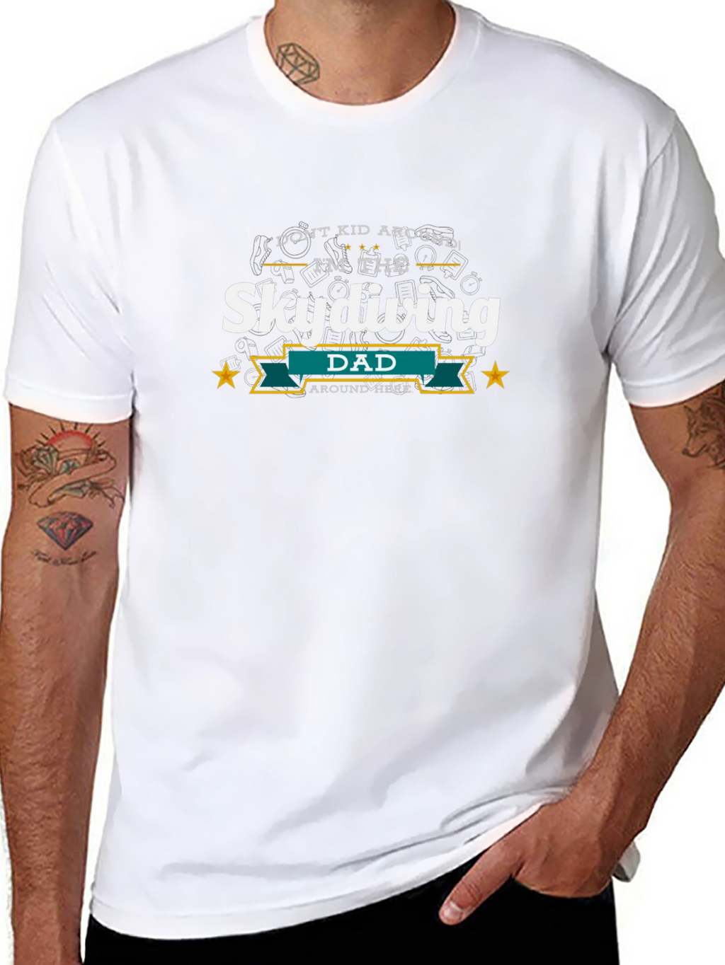 Skydiving Dad Graphic Tee