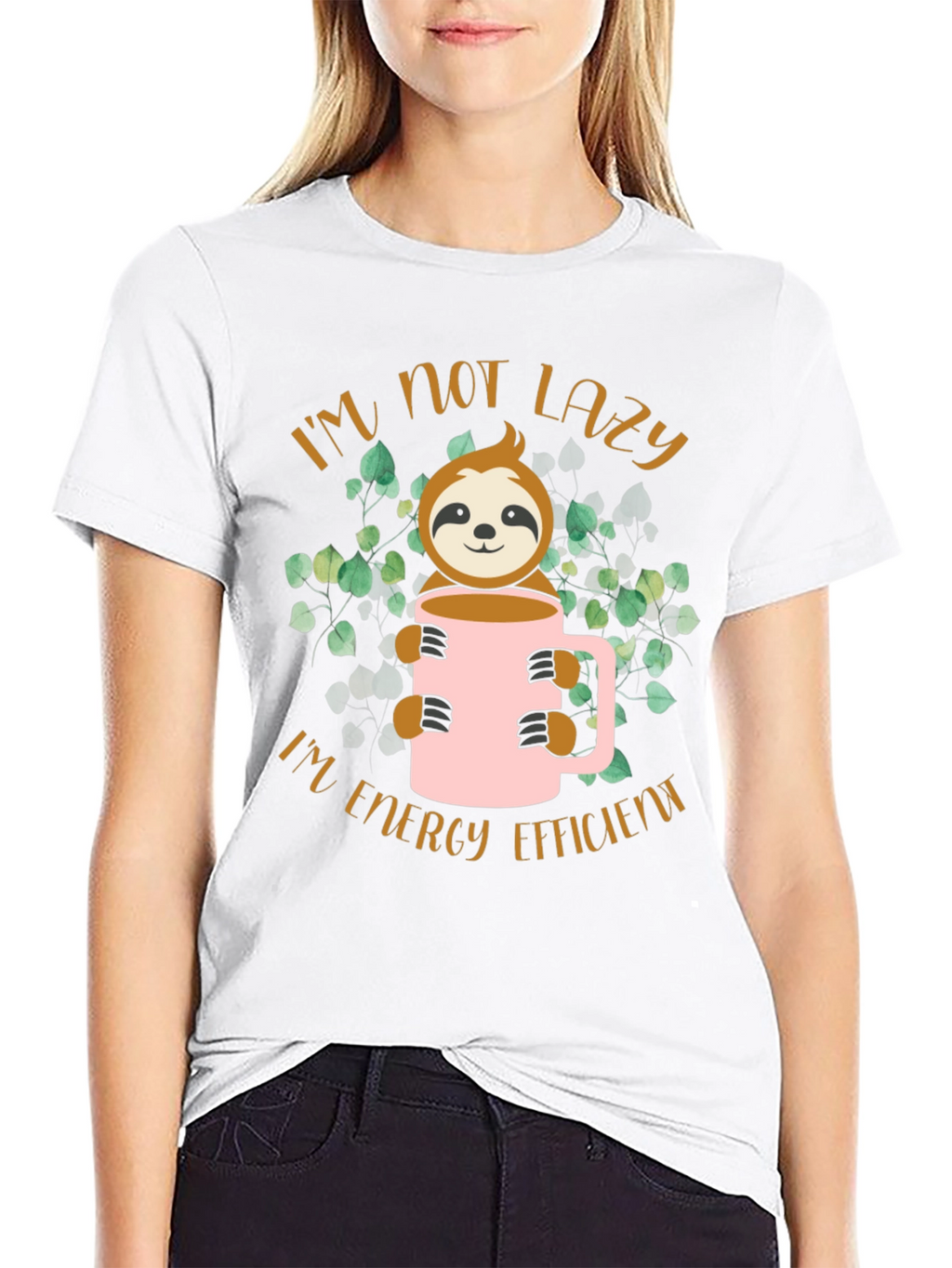 Im Not Lazy Sloth Graphic Tee - Energy Efficient