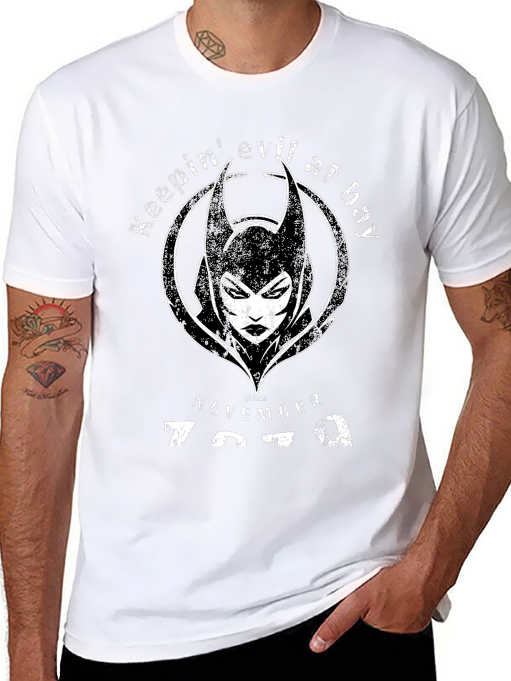 Keepin Evil at Bay Since 1979 Black T-Shirt