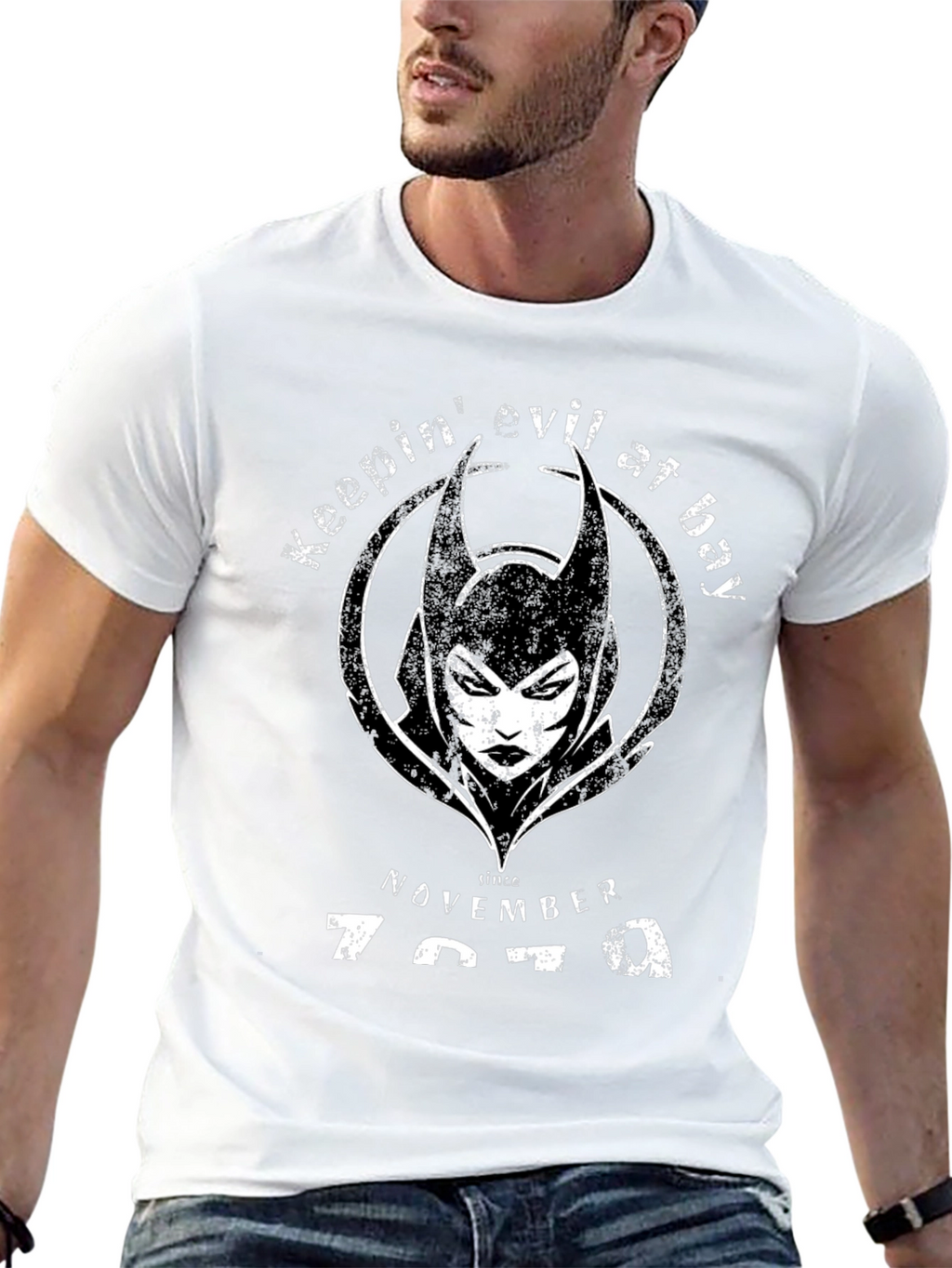 Keepin Evil at Bay Since 1979 Black T-Shirt