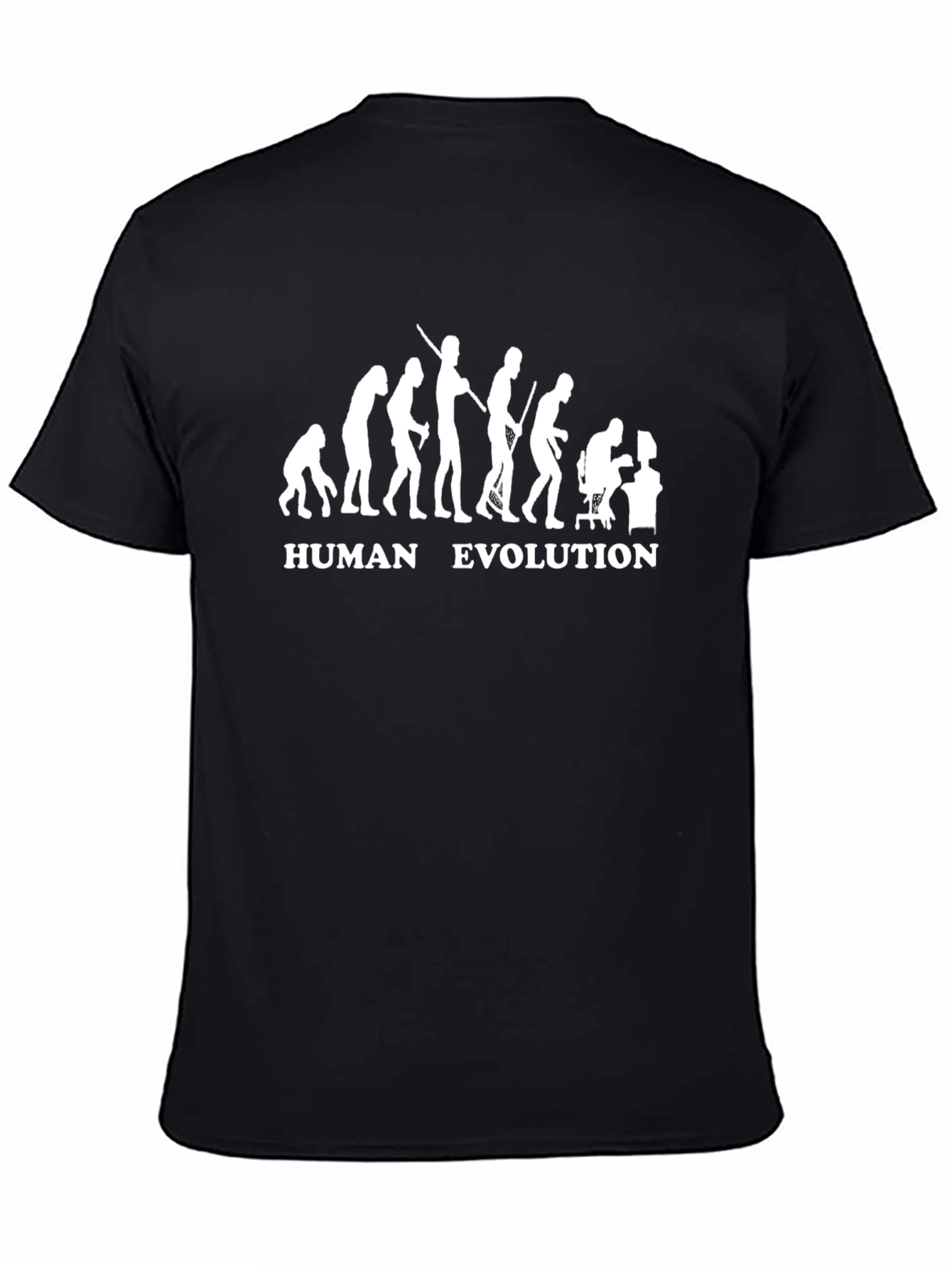 Human Evolution Graphic T-Shirt - Funny Computer Nerd Tee
