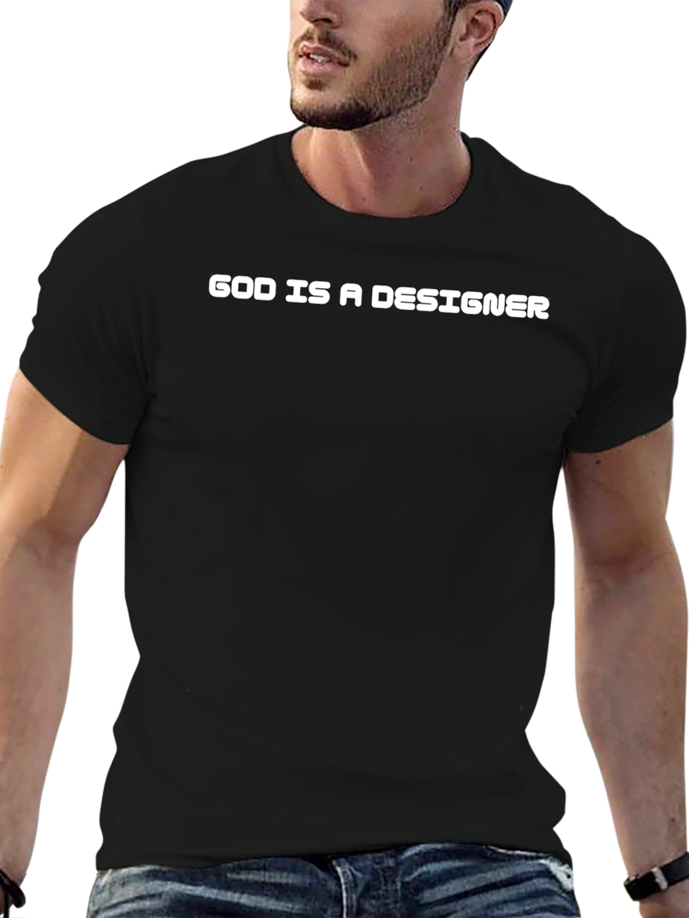 God Is A Designer T-Shirt - Black
