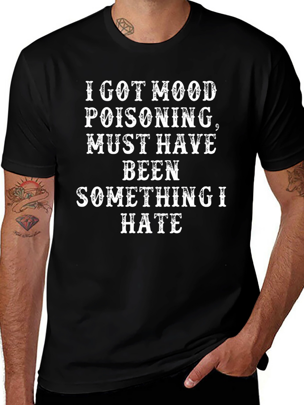 Mood Poisoning Graphic T-Shirt Funny Sarcastic Tee