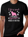 Life is Good Cocker Spaniel T-Shirt