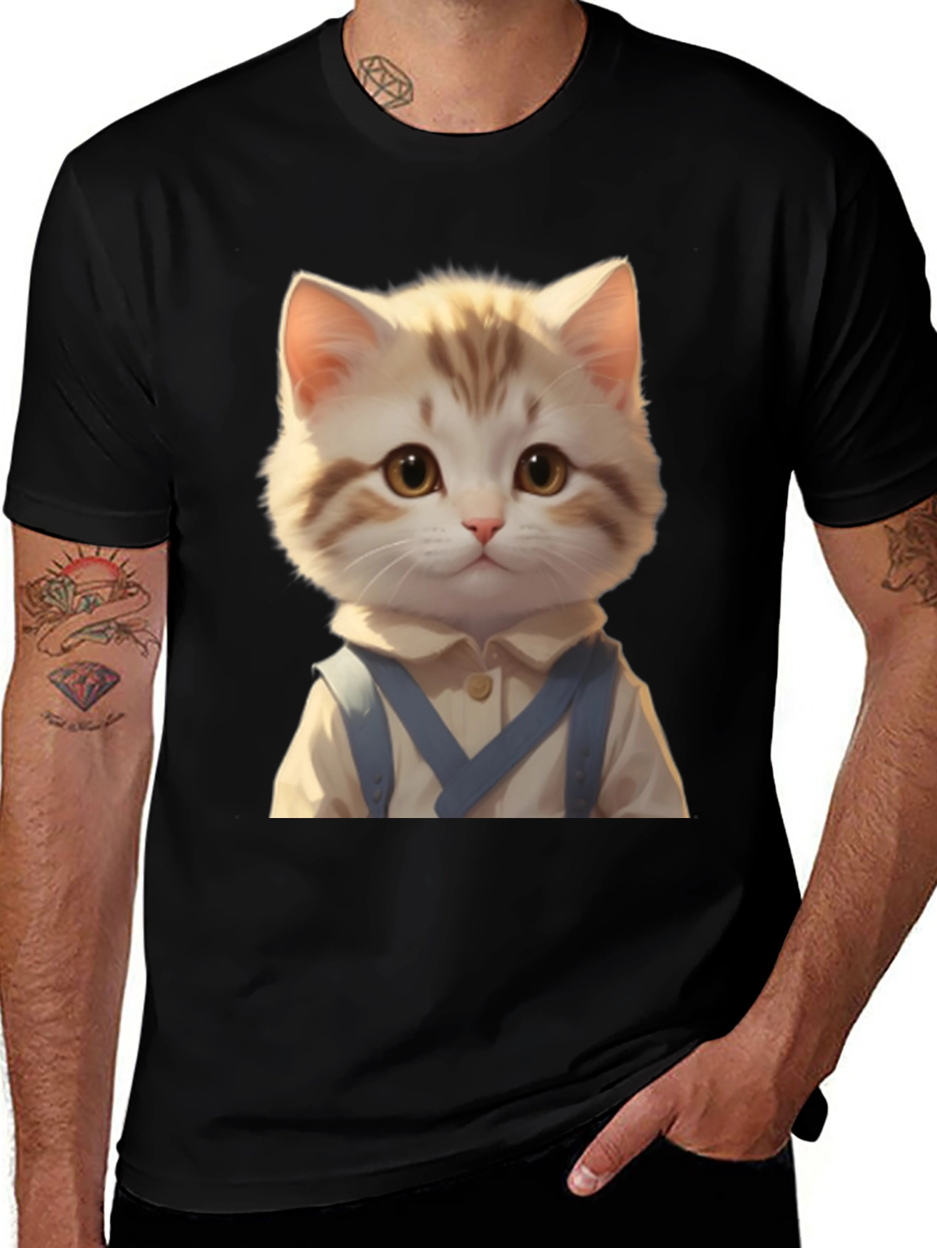 Cat in Clothes Graphic T-Shirt