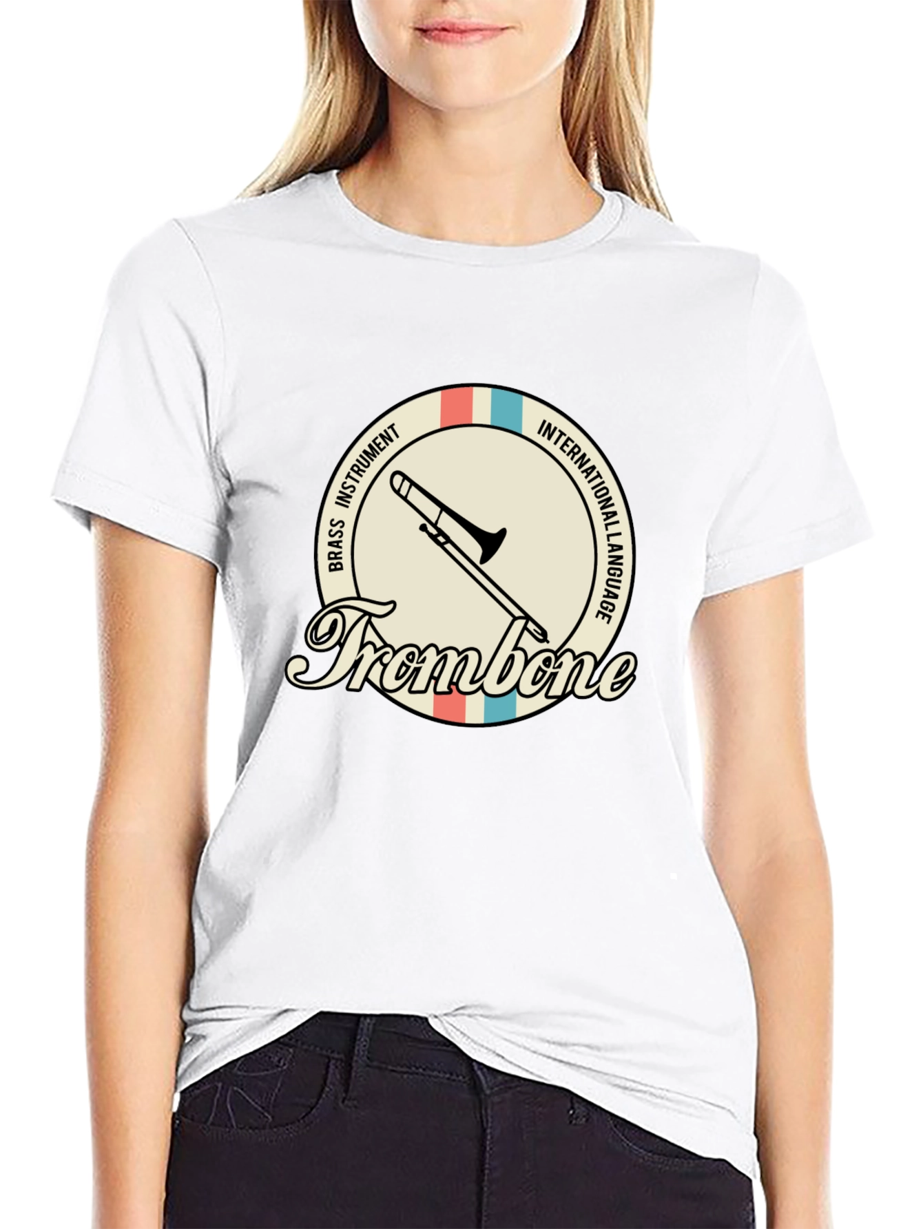 Trombone Instrument Graphic Tee - Music Lover Shirt