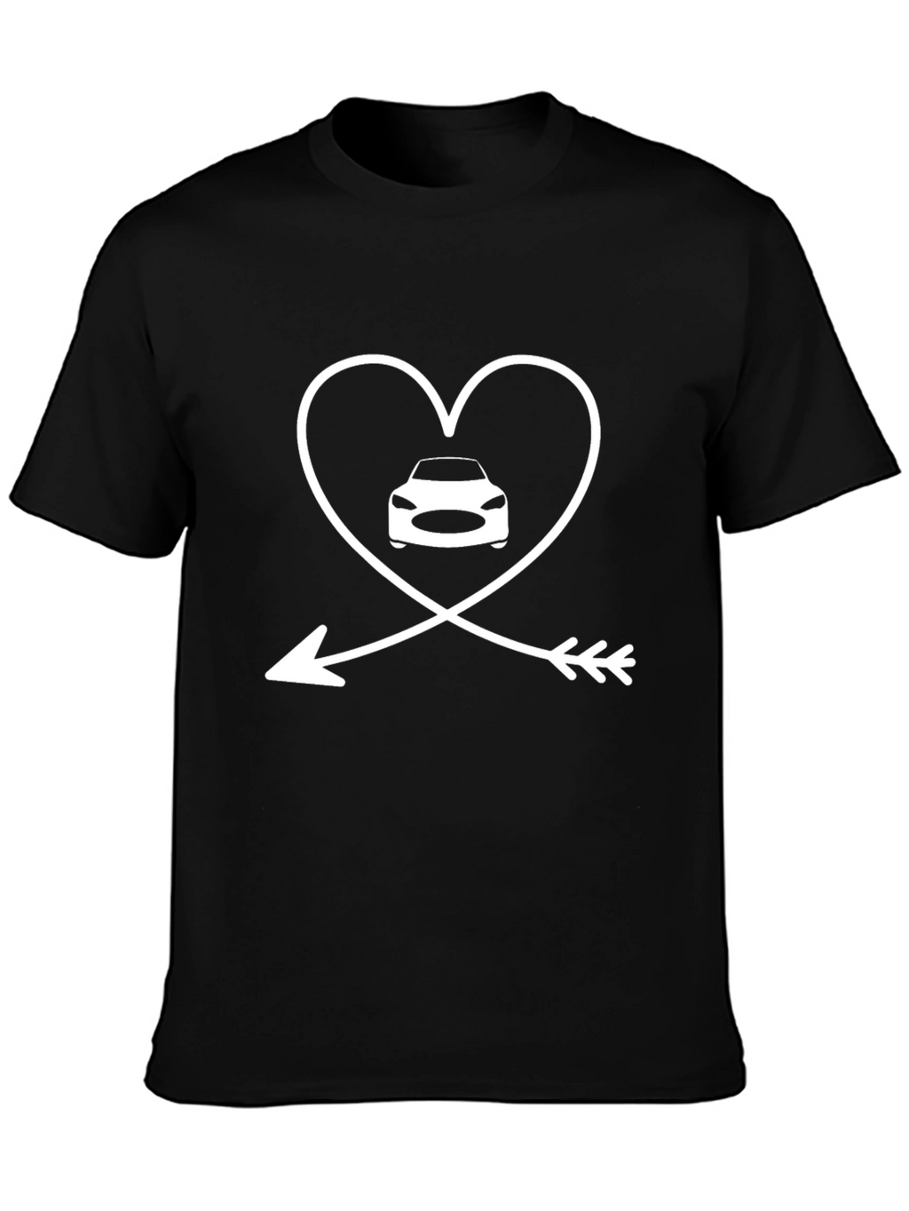 Car Lover T-Shirt: Heart Arrow Design