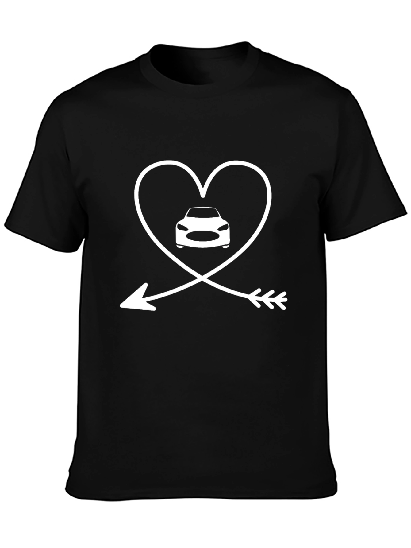 Car Lover T-Shirt: Heart Arrow Design