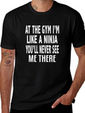 Ninja Gym Humor Graphic T-Shirt
