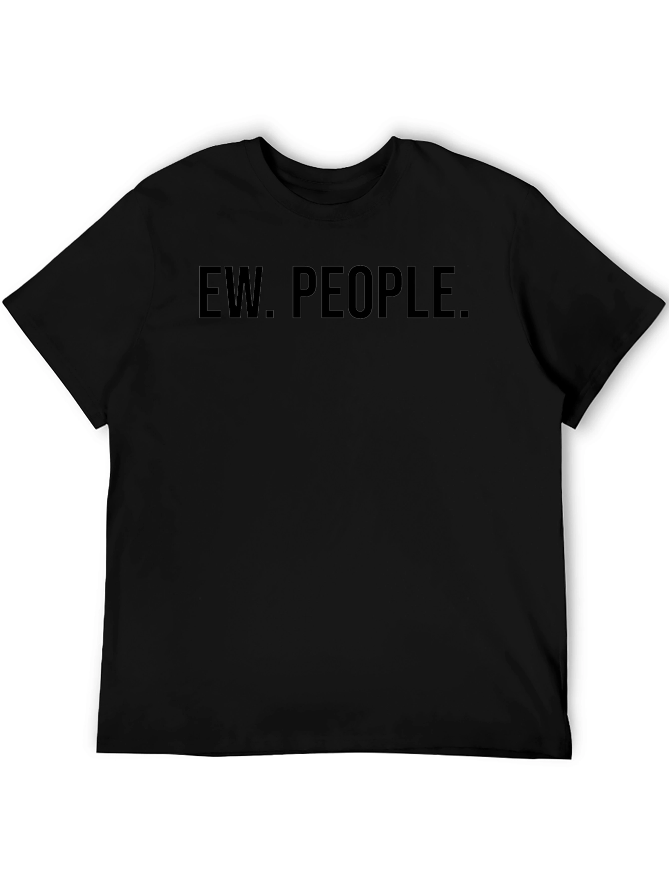 Ew. People. Graphic Tee - Black Casual T-Shirt