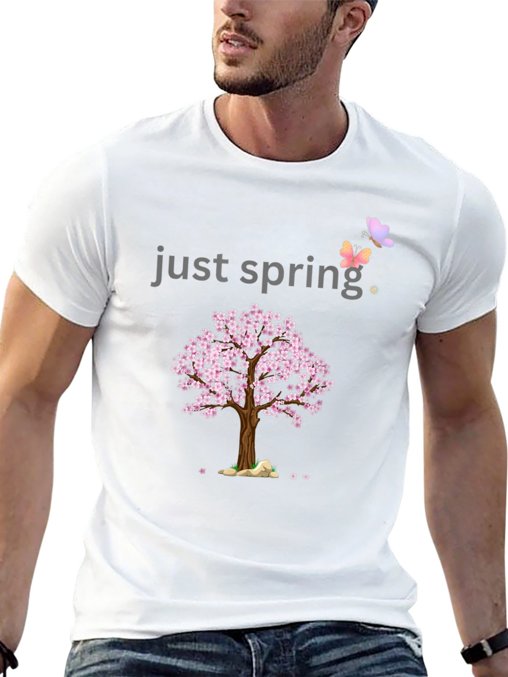 Just Spring T-Shirt - Cherry Blossom Graphic Tee