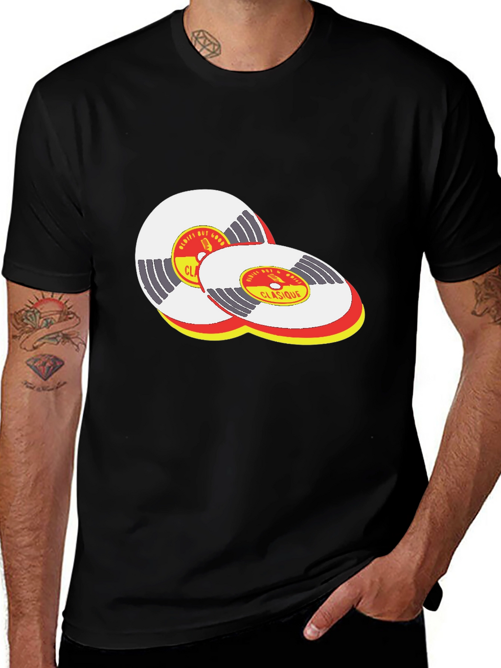 Classic Vinyl Record Design T-Shirt