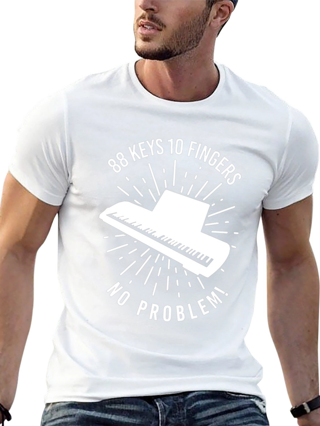 88 Keys Piano Graphic Tee - Music Lovers T-Shirt