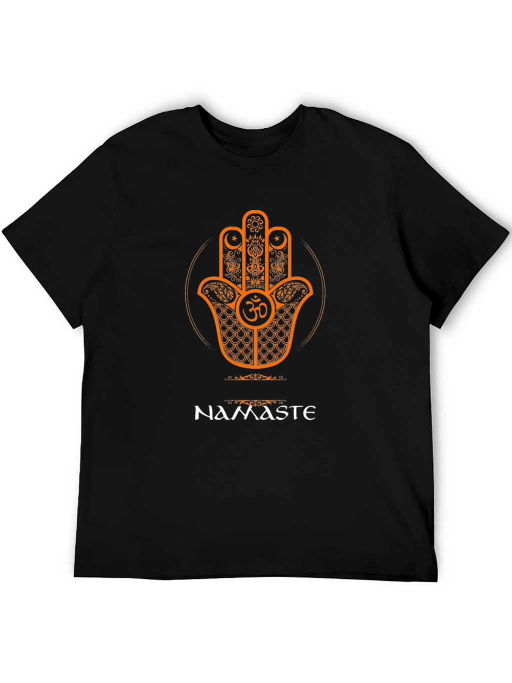 Namaste Hamsa Hand Graphic T-Shirt - Spiritual Design