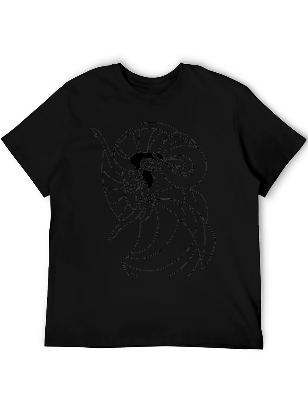 Black Graphic Tee - Dancing Woman Design